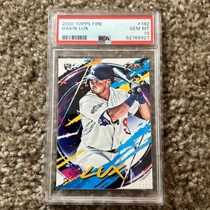 2020 Topps Fire Gavin Lux PSA 10 Golden Knight signed